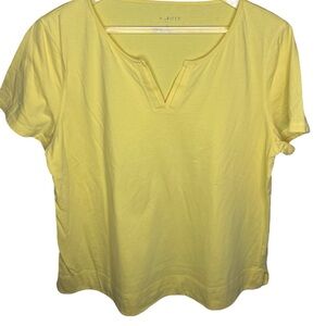 Talbots Women’s Yellow V Neck Top
